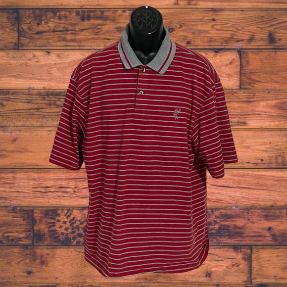 Ashworth Shirts Ashworth Golf Polo Shirt Red Stripe Xl P520232